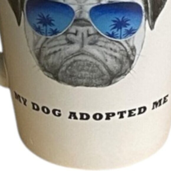 PUG mug and FRENCH BULLDOG notepad MY DOG ADOPTED ME ceramic coffee teacup cutie - Picture 14 of 14